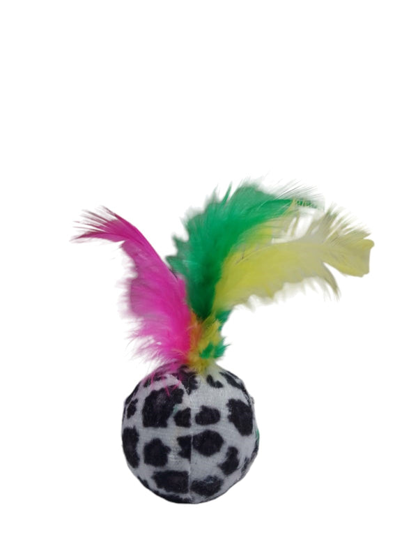 Pelota Animal print con plumas