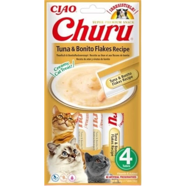 Churu x 4 - Atún y Hojuelas