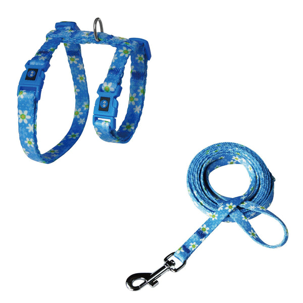 Pechera con Diseño Flores Azul Cielo