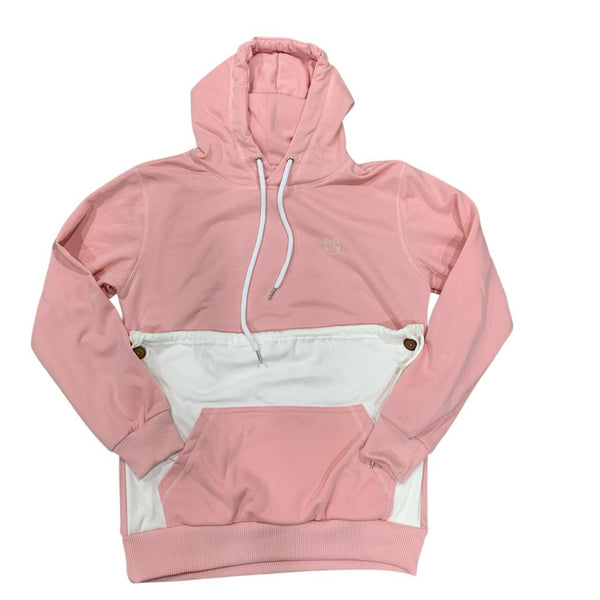 Hoodie Michos con Bolsillo para Gatito Rosado - Crema M