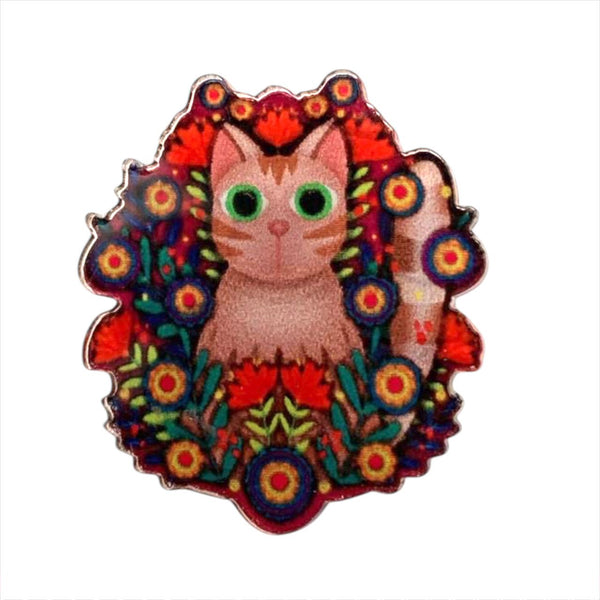 Pin Ammo Gatito Flores